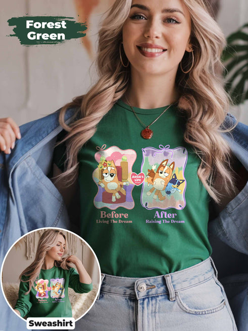 Funny Mom Life Shirt – Before Kids After Kids – Custom Name T-Shirt or Sweater
